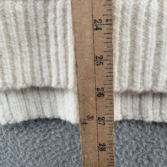 Anthropologie Bia Mock Neck Tunic Ivory Sweater Size Small Celeb Style - Picture 9 of 14